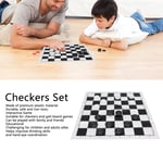 Checkers Set Stackable Black White Plastic Pieces Draughts Board Game CU