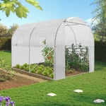 Serre Tunnel De Jardin 4 Saisons 6m² Blanche Gamme Maraîchère Roma 2x3m