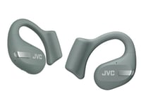 JVC Nearphones HA-NP50T-G, True Wireless Earbuds, Open Ear Design, Active Noise Reduction, Multi-Point, IPX4, Microphone Muting, 38 Hours Runtime, BT 5.3, (Sage Green)