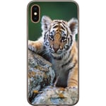 Apple iPhone X Transparent Mobilskal Tiger