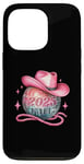 iPhone 13 Pro It's 2025 Y'all New Years Disco Ball With Pink Cowboy Hat Case