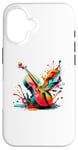 iPhone 16 Splash Art Cello Instrument Orchestra Cellist Cellists Case