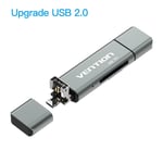 Vention-Lecteur de carte Mini SD OTG,USB 3.0 2.0 Micro USB 3.0 2.0 à Type C,carte mémoire Micro SD TF,lecteur de carte pour ordinateur portable PC - Type Upgrade USB 2.0