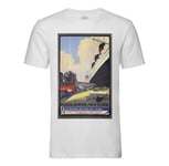 T-Shirt Homme Col Rond Paris New York Paquebot Affiche Poster Vintage Voyage Art Deco 30's