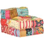 Pouf modulaire Pouf de Salon Canapé Sofa Patchwork Tissu 59362