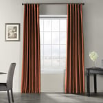 HPD Half Price Drapes PDCH-KBS36-120 Rideau en Soie synthétique texturé Vintage (1 Panneau), 120 x 120 cm, Bouilloire en cuivre