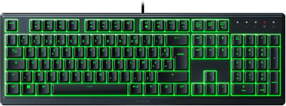 Ornata V3 X - Clavier Gamer à Profil Bas (Switches à Membrane Silencieux, Re-Poignet Ergonomique, RGB Chroma, Touches en ABS Vernies aux UV) Clavier AZERTY | Noir