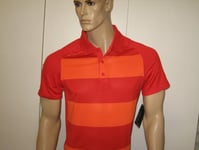 BNWT - OAKLEY Hydrolix Ladder Golf Polo Shirt   Red Orange Small