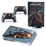 Kit De Autocollants Skin Decal Pour Console De Jeu Ps5 Uncharted 4, Version Cd-Rom T2159