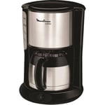 MOULINEX Subito Inox Cafetière filtre isotherme, 0,9 L, 8 à 12 tasses, Maintien au chaud 4 h, Système anti-goutte FT360811