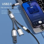 USB Splitter Cable Data  Split Adapter USB C OTG Cable Phone Adapter, for9210