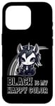 iPhone 16 Pro Black Is My Happy Color Goth Girl Emo Gothic Unicorn Case