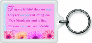 True Friends Are Fore Sentimental Keyring - Birthday Valentine Christmas NewGift