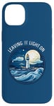 Coque pour iPhone 14 Plus Phare nautique pleine lune laissant la lumière allumée