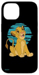 Coque pour iPhone 14 Disney Le Roi Lion Young Simba Happy Bleu Rétro