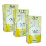 3 x 100ml Olay Complete Lightweight 3in1 Moisturiser Sensitive SPF 15