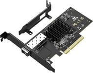 Carte Réseau Pcie 10Gb Sfp Avec Contrôleur Intel 82599 (X520-Da1), Adaptateur Ethernet 10G Nic+Un Seul Port 10Gbps Sfp, Compatible Avec Express Pcie X8/X16,Windows/Linux/Vmware