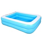 Fenteer Inflatable Pool Family Kids Swimming Bathing Play Pool Inflated Garden Tub Bathtub Water Funny Relaxing Lounge Sofa - Blue+White, 110x85cm