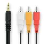 Câble Audio Video Composite Atcx10 Pour Samsung Gt-I8510 Innov8 / Gt-I8910 Hd / Gt-S8000 Jet / Gt-B7610 Omnia Pro Cable Video