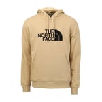 Men's Hoodie North Face Logo Cotton Pullover in Cream