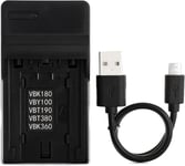 VW-VBK180 USB Chargeur pour Panasonic HDC-HS60, HDC-HS80, HDC-SD40, HDC-SD60, HDC-SD80, HDC-SD90, HDC-TM40, HDC-TM60, HDC-TM80, HDC-TM90, SDR-H100, SDR-H85, SDR-S50, SDR-T50 Cam?ra et Plus