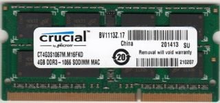 DDR3 PC 8500 SO-DIMM 1066MHz 4GB FCM original 3 års garanti