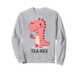 Tea REX happy pink dinosaur Sweatshirt