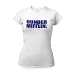 T-Shirt Femme Col Rond Dunder Mifflin Geek Serie Tv Film Humour