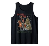 Christmas Cowboy Rockin Around The Christmas Tree Horse Tank Top