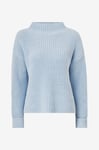 Selected FEMME - Tröja slfSelma LS Knit T-neck - Blå