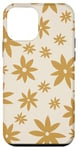 Coque pour iPhone 12 mini Beige Tan Neutre Motif floral moderne