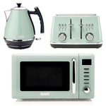 Haden - Kettle, Toaster & Microwave Set - 1.7L, 4 Slice, 800W - Cotswold-Sage