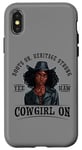 Coque pour iPhone X/XS Retro African Cowgirl Black History Boots Heritage Strong