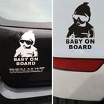 Dekal till bil - Baby on Board Silver