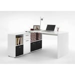 Paris Prix - Bureau D'angle Réversible oxela 135cm Blanc