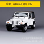 1-18 Jeep Shepherd Simulation Alloy Car Model Car Swing_Jeep Wrangler Soft Top (Sahara) White 131662