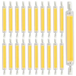 YDHNB 118mm R7S Ampoule LED, 20W Dimmable COB Filament Linéaire 360 Degrés J118 Lampe Projecteur 2000LM équivalent Ampoule Halogène 200W pour Applique Murale/Lampadaire,Natural White 20pcs,110V