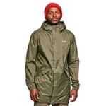 Peter Storm Mens Parka-In-A-Pack Waterproof Jacket, Raincoat for Walking & Hiking - Khaki Polyamide - Size Small