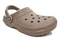 Crocs Lined Clogs Womens Classic Lined Sandal Clogs Size 3 4 5 6 7 8 Brown