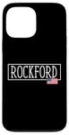 Coque pour iPhone 13 Pro Max Rockford City, États-Unis, drapeau, État, voyages, États-Unis, Amérique, femmes, hommes