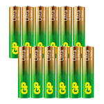 12 GP Ultra Alkaline AAA Batteries G-Tech LR03 1.5V Industrial bulk EXP 2033