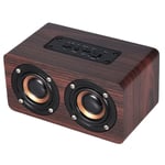 W5 Red Wood Grain Bluetooth-kaiutin Bluetooth 4.2 Subwoofer Hands-free mikrofonilla 3,5 mm AUX-IN TF-kortti