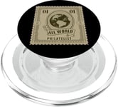 Collectionneurs de timbres amusants Philatélie All World pour homme PopSockets PopGrip pour MagSafe