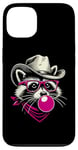 iPhone 13 Raccoon in Pink Glasses Bubble Men Women Kids Funny Raccoon Case