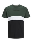 JACK & JONES Male T-Shirt Colour Blocking Crew Neck T-Shirt, Blocking