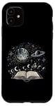 iPhone 11 Book Galaxy Star Stars Pattern Print Case