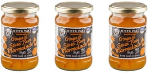 Otter Vale - Ginger & Spiced Rum Marmalade, Seville orange fruitiness and a generous splash of rum, hand-made in Devon, gluten-free, 315g glass jar x 3