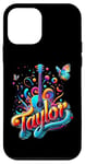 iPhone 12 mini Taylor Name I Love Taylor Birthday Girl Y2K Groovy Vintage Case