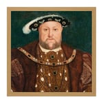 After Hans Holbein The Younger King Henry VIII Square Framed Wall Art Print Picture 16X16 Inch