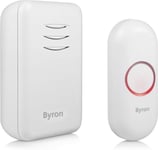 Byron DBY-22311 Wireless Portable Doorbell Set, 150 m Range, 16 Melodies , Whit